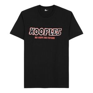 The Kooples- Black T-shirt logo print black size Small NWT, inscription